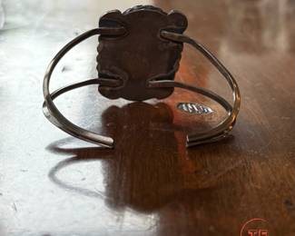 Turquoise and Sterling SILVER Cuff Bracelet