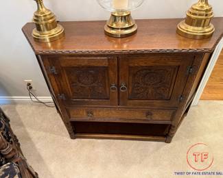 ETHAN ALLEN Carved Cupboard / Sideboard
