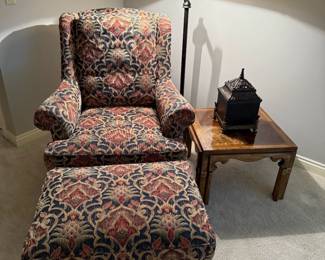 HICKORY CHAIR Armchair with Ottoman