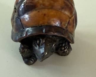 Vintage Bronze and Tortoise Shell Turtle Box by Maitland Smith