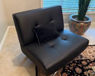 Contemporary Accent Chair with Chrome Base