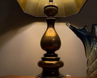  Brass Table Lamp with Acorn Finial 