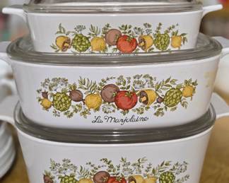 Corning Spice of Life casserole dishes 