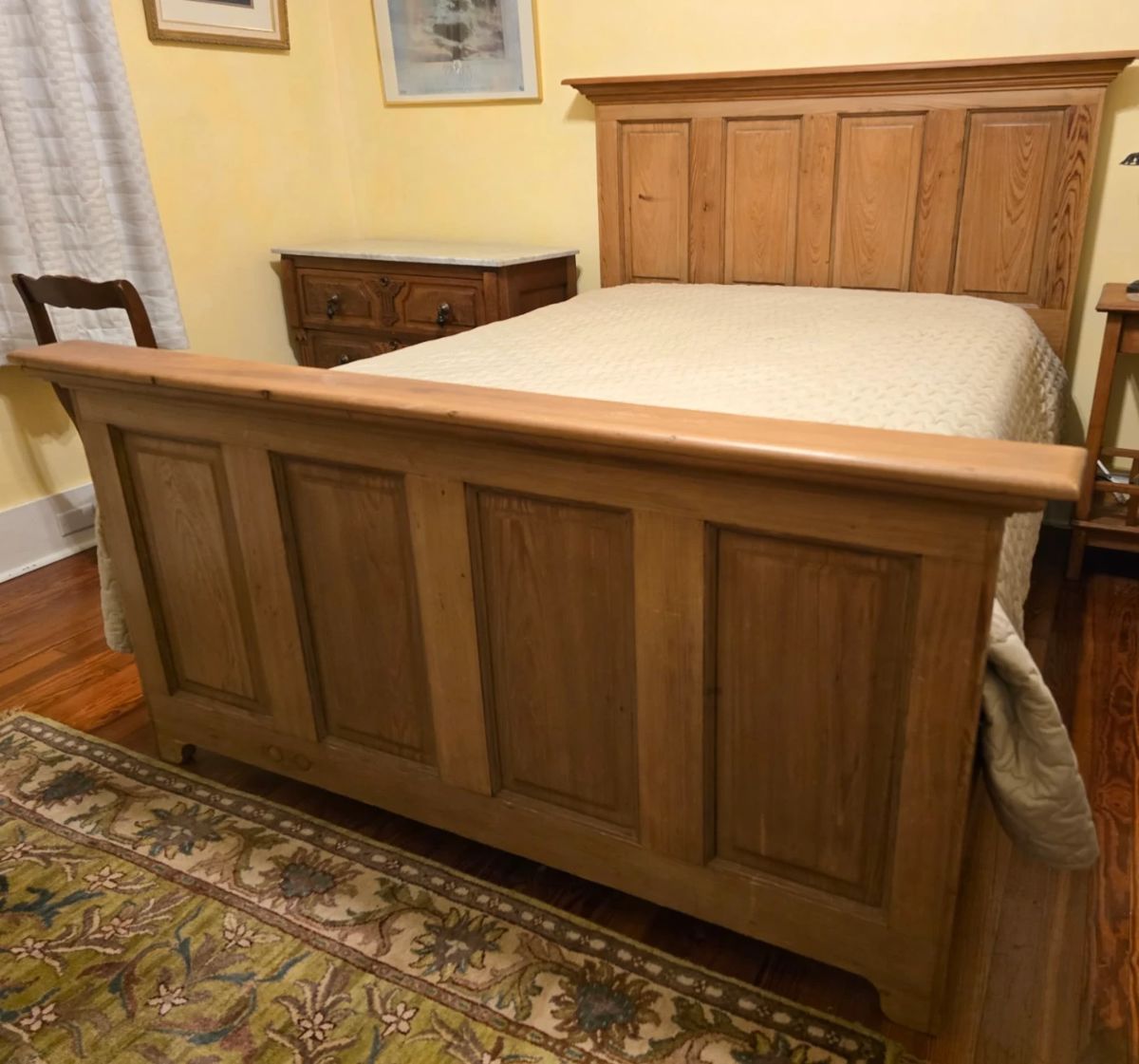 Charbonnet made in New Orleans from cypress doors full size bed