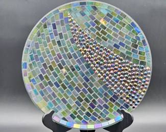 Mosaic Tile w/ Abstract Dots Centerpiece