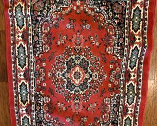 Premium Crimson Jute Area Rug is 43in x 62in