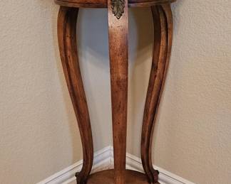 Vintage Wooden w/ Marble Top Plant / Decor Stand
