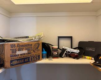 BB guns, clay targets 