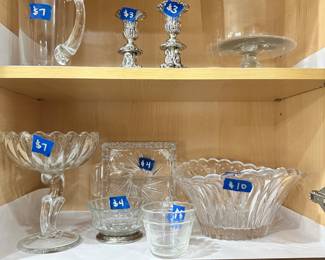 crystal, serving dishes