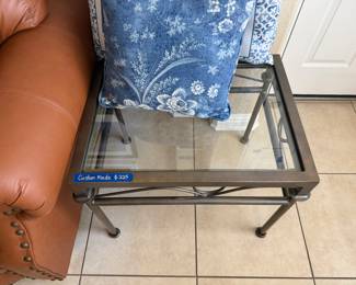 Custom glass side table