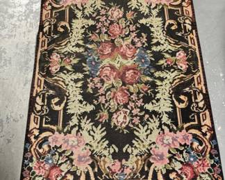 Black Multi-Color Oriental-Style Area Rug is 47x67