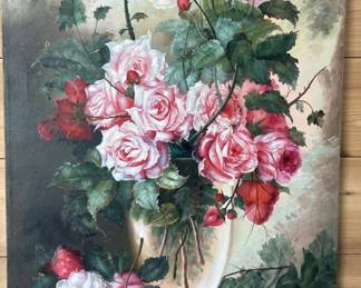 Still Life Canvas Art with a Bouquet of Flowers