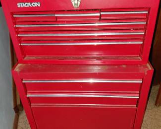 2 piece, willing to separate.
Bottom 24w x 28h x 13d. Top 23.5w x 13h x 10d.