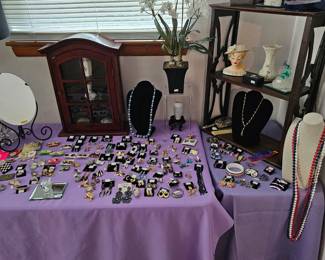 Costume earrings, etc.