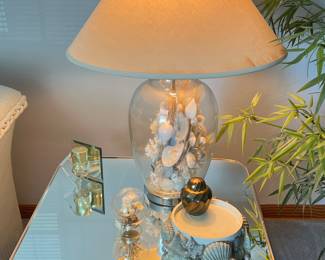 Post Modern End Table Black Lacquered  Pedestal Base 