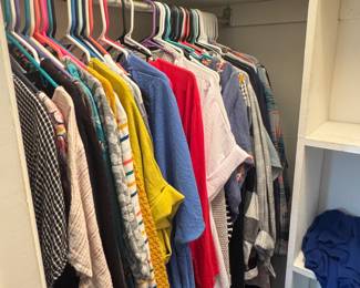 Boutique and name brand clothing.  Women’s sizes small - 2XL