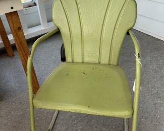 Child’s clam chair.