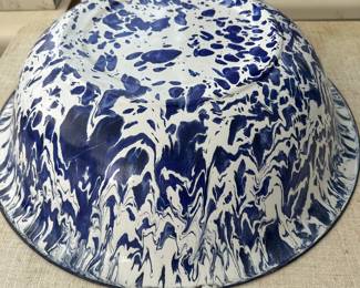 Splattered enamel pan.