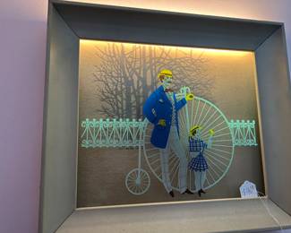 Very rare light up picture with reverse painting.