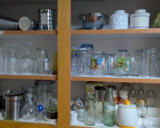 vintage small bowls, cups, shakers