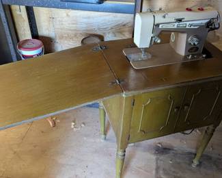 sewing machine in the shed