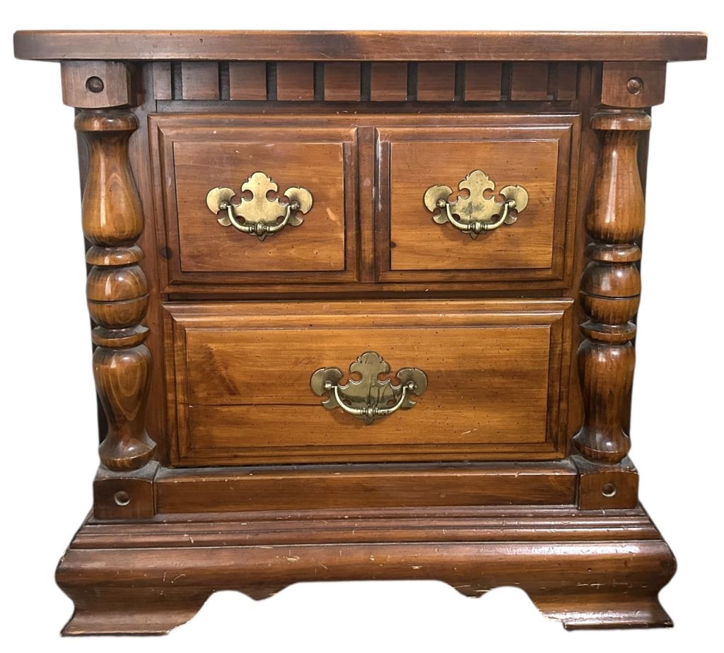2Drawer Wooden Nightstand