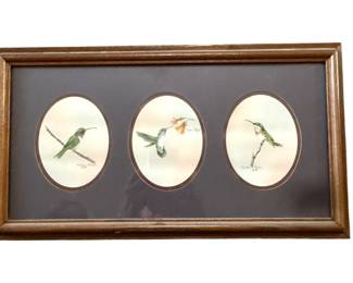 Signed Original Hummingbird Art Collage