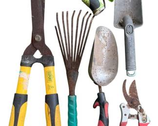 Six Various Garden Hand Tools