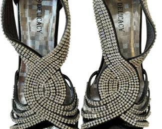 Delicacy Black Glam Rhinestone Stilettos