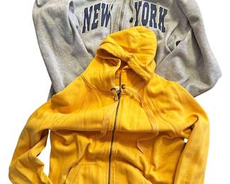 Two Hooded Zippered Sweatshirt Jackets