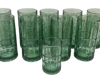Anchor Hocking Tartan Tumblers Green