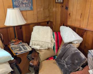 Table Lamp and Chair