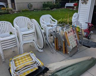 Stacking Chairs - Vintage Lawn Chairs