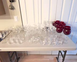 Lots of glassware 