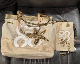 Coach Audrey Starfish Canvas tote