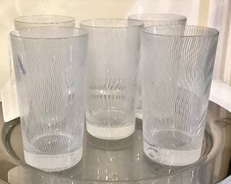 Salviati Bassorilievi highball glasses (5), plus lowballs (4) not shown