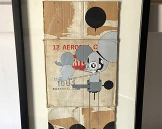 Original Dalek (James Marshall) Space Monkey painting on cardboard