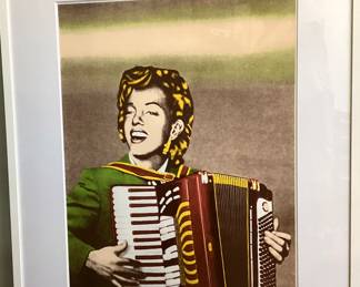 Ed Paschke signed lithograph : “Pink Lady”