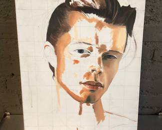 The start of a Denny Kemp painting