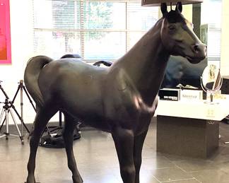 Moooi horse lamp, by Front, 2006. Approximately 7’6” L and 7’4” H