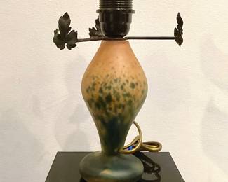 Small French art glass lamp