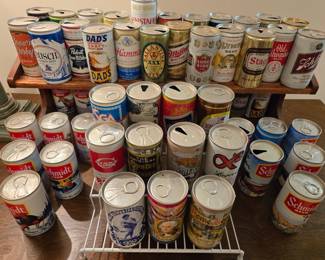 Vintage beer can collection