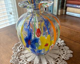Murano Like Vase - Painted from the inside
