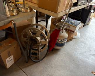 Hose reels, tanks