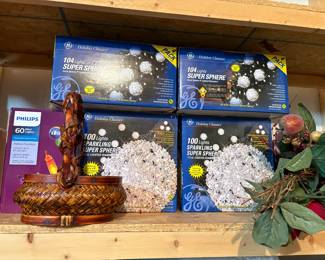 Christmas lights indoors and outdoors