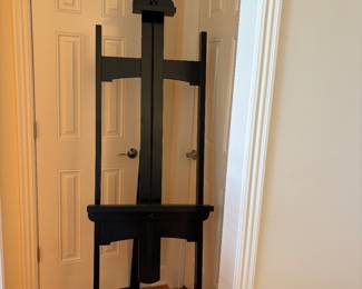 Large black wood easel. Adjustable