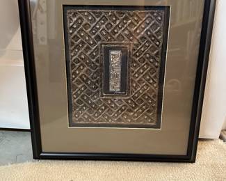 Houston artist Merri Pattinian signed, created with mixed media.