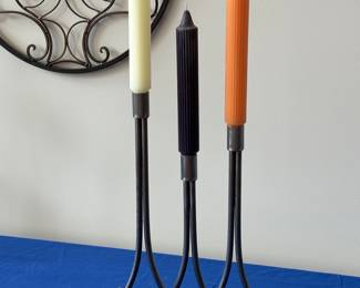 Iron 1 piece contemporary candle stands