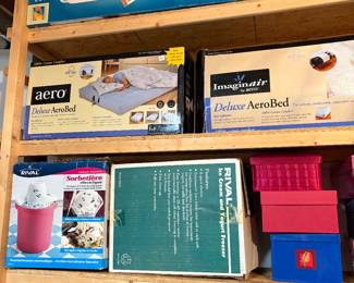 Aero Bed's, Ice Cream Freezer, Fans, Storage Boxes