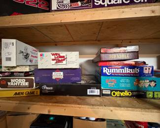 More vintage games: Word Yahtzee, Amen  Game 1, Scrabble, Othello, Rummikub, Bingo